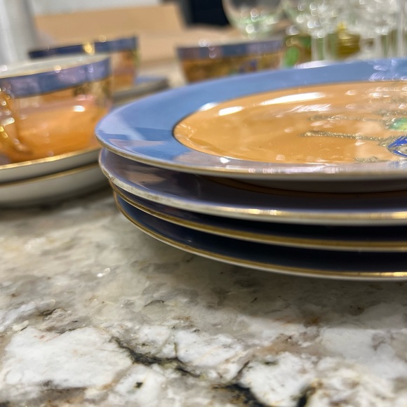 Super rare vintage Noritake China iridescent hand painted china 13 pieces - Picture 7 of 17